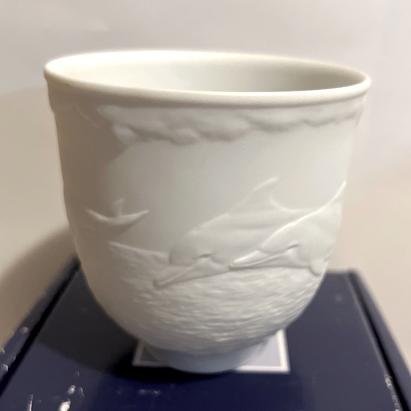 Lladro Other - LLADRO 17658 DOLPHINS AT PLAY 1998 MEMBER VOTIVE CUP CANDLE HOLDER 3.5" New